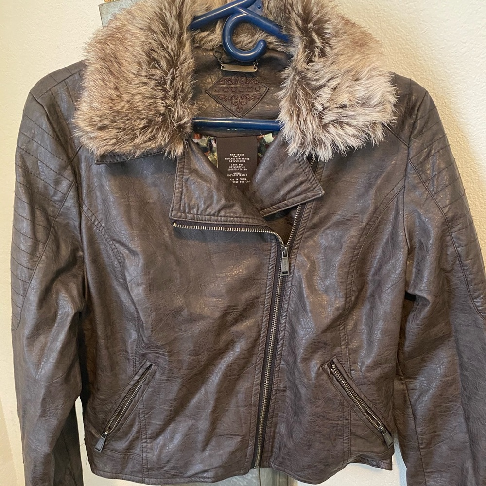Cute leather looking jacket